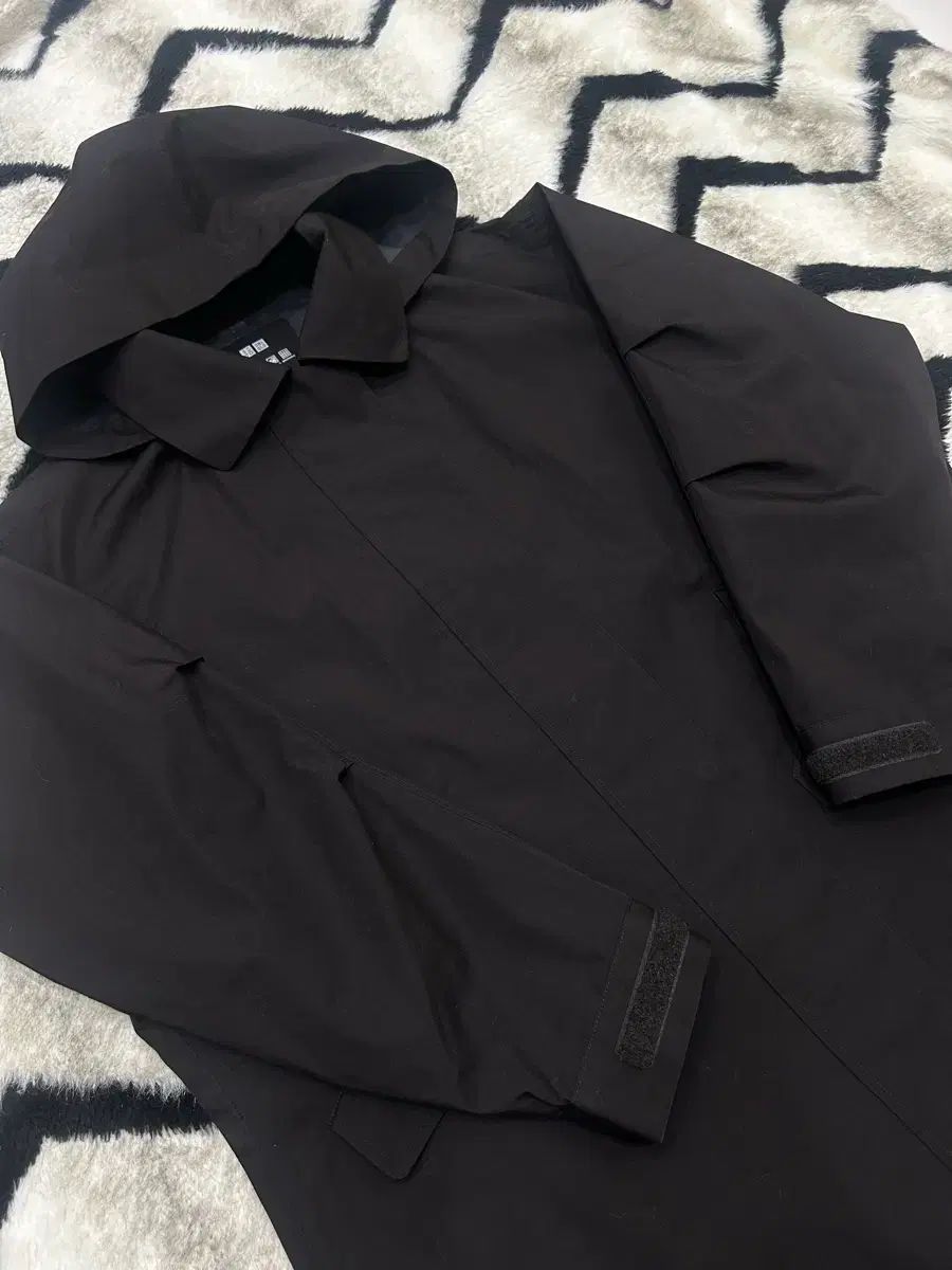 S ユニクロ ブロックテック 防水 レインジャケット|ダークブラウン