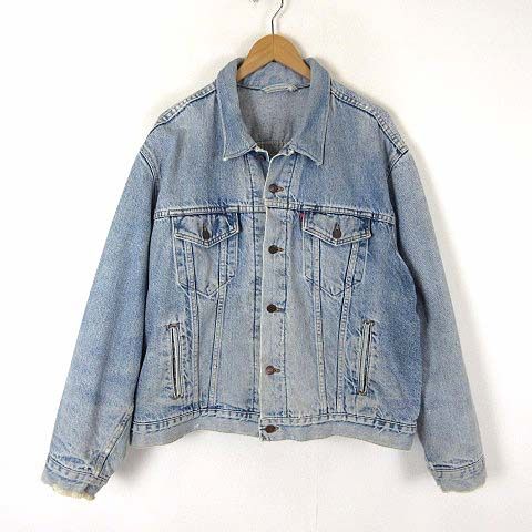 リーバイス Levi s 80’S ヴィンテージ デニムジャケット Gジャン 70506-0316 ビッグサイズ 古着 XL ライトブルー 水色 アメリカ製