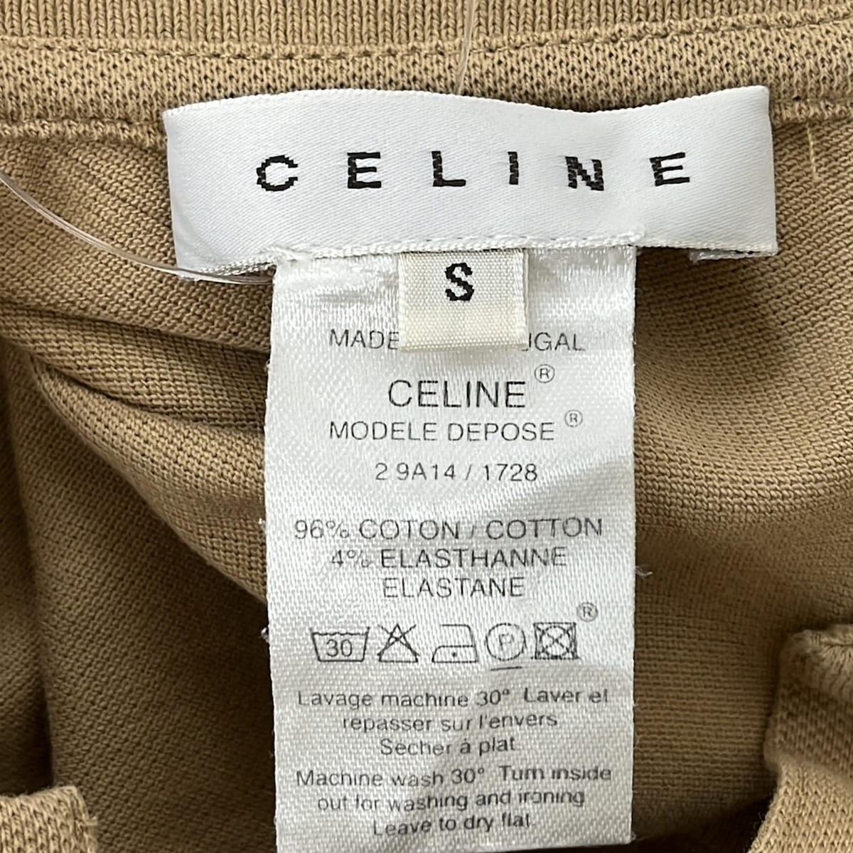 【美品】セリーヌ　ポロシャツ　キャメル　Mサイズ 美品】セリーヌ ポロシャツ キャメル Mサイズ メンズポロシャツの