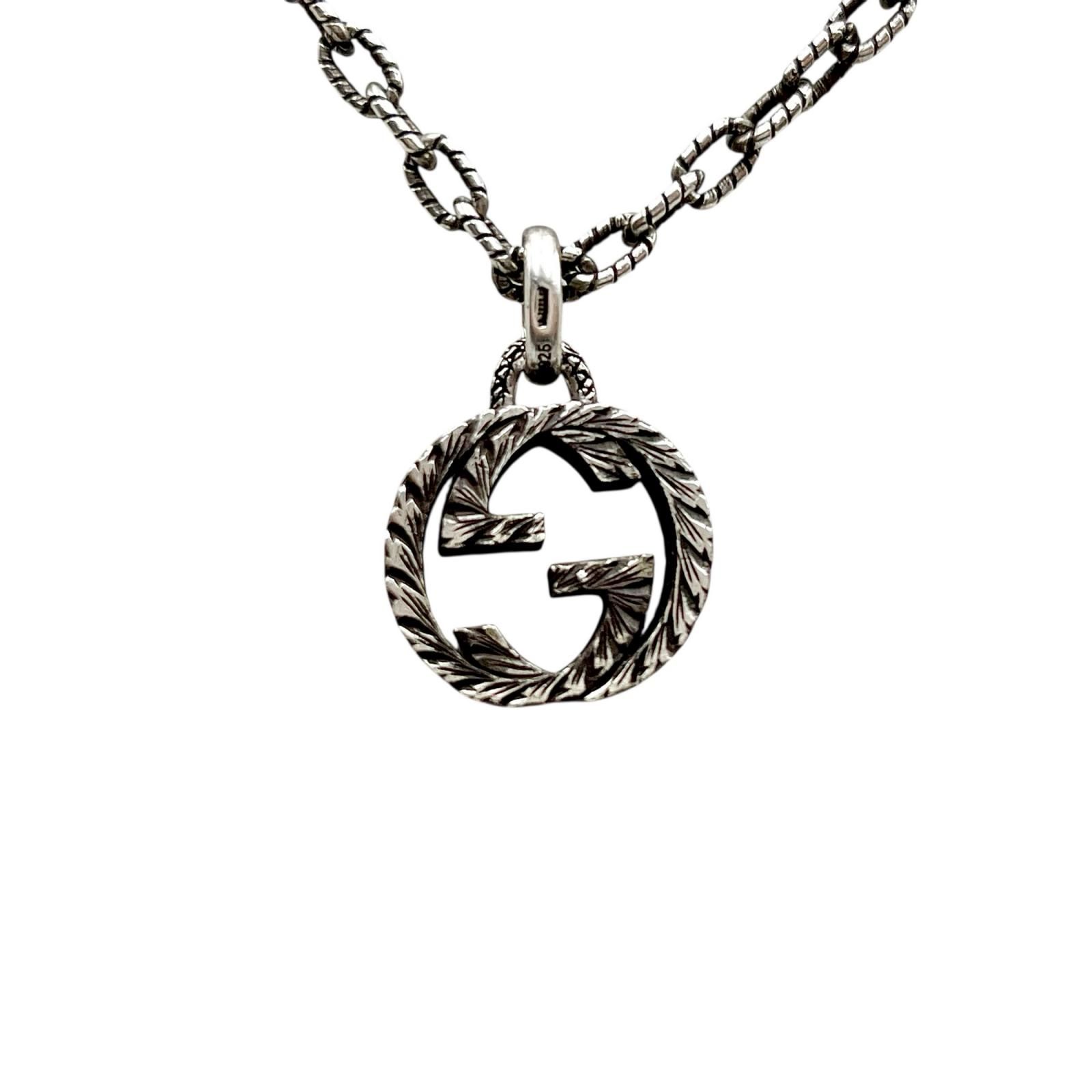  グッチ GUCCI ネックレス インターロッキング シルバー925 メンズ ネックレス アクセサリー