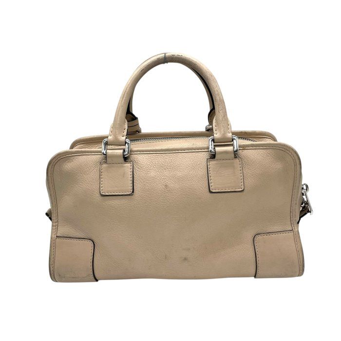 LOEWE ロエベ アマソナ ミニ ボストン ハンドバッグ レザー ベージュ