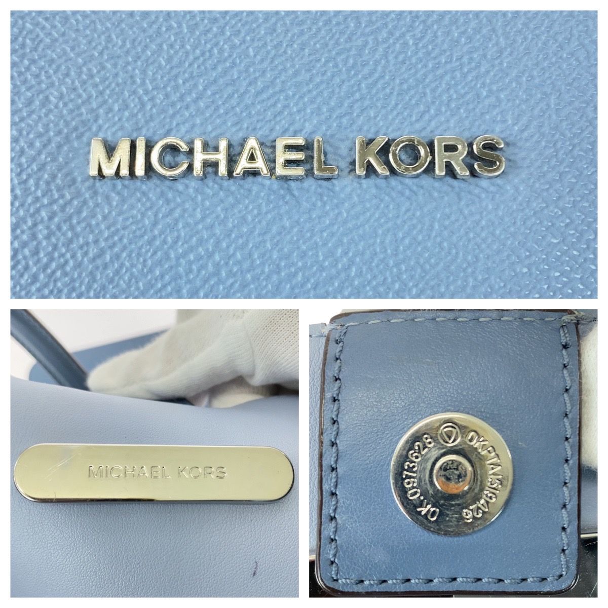 Michael Kors マイケルコース ブルー シルバー金具 レザー 30H5SH3T7U