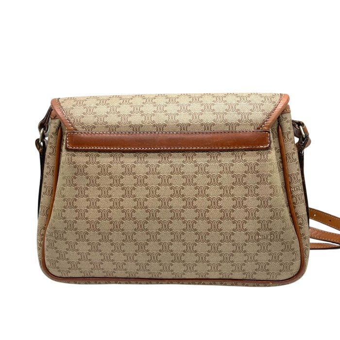 【入手困難】セリーヌ☆ショルダーバッグ マカダム トリオンフ PVC ベージュ CELINE セリーヌ ショルダーバッグ マカダム PVC レザー ベージュ