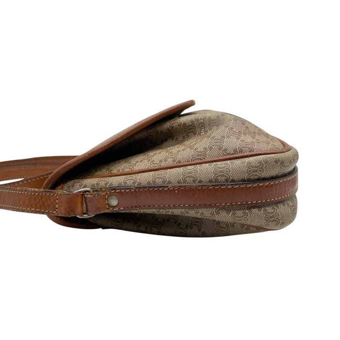 CELINE セリーヌ トリオンフ マカダム ショルダーバッグ PVC レザー  