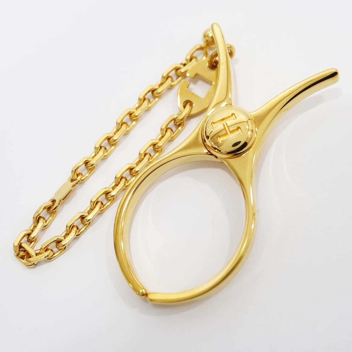 HERMES エルメス フィルー グローブホルダー 服飾小物 ゴールドカラー 箱有 H 22107