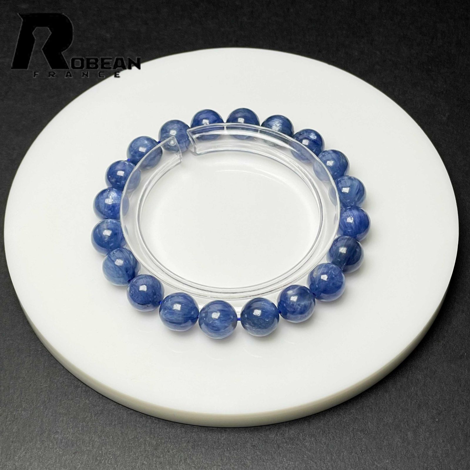 一点限り EU製 ROBEAN カイヤナイト パワーストーン ブレスレット アクセサリー 天然石 原石 お守り プレゼント 9.2-9.6 mm