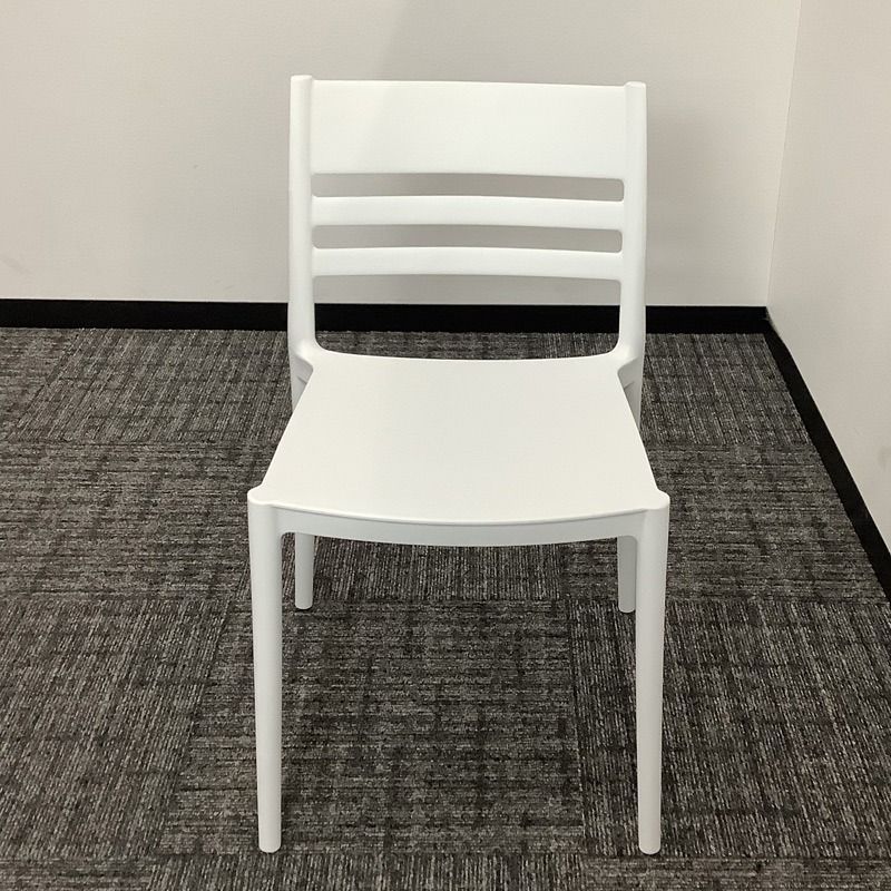  フォースチェア 4脚セット 東谷 ガーデンチェア スタッキング可 ホワイト 地域 送料無料 ガス圧昇降 オフィスチェア ワークチェア 椅子 チェア