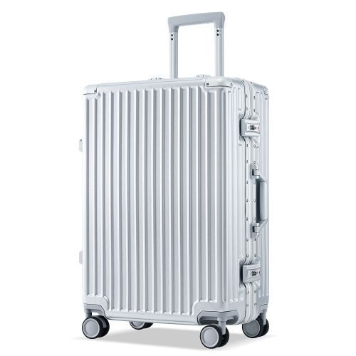 スーツケース Mサイズ キャリーケース キャリーバッグ フック式底足 防水ポケットTSAロック 軽量 おしゃれ フレームタイプ ダイヤル式 静音 4～7日 中型