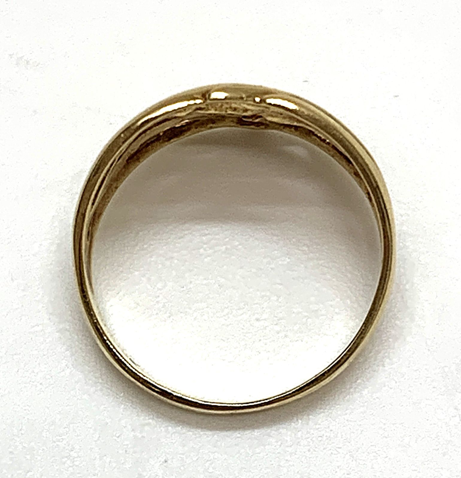 K18 デザイン ダイヤモンド 総計 0.01ct リング 指輪 ＃8 2.7g 8号 