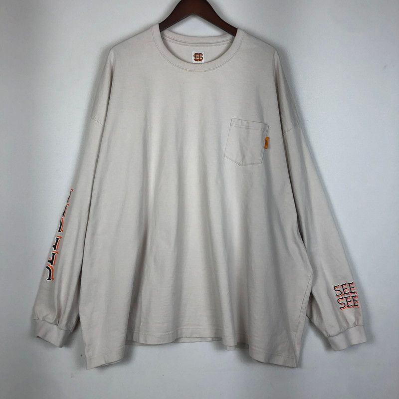 品 SEE シーシー BIG SIZE L|S POCKET TEE ビッグ サイズ ロングスリーブ ポケット Tシャツ 長袖 トップス 142-260109-yy-01-tei