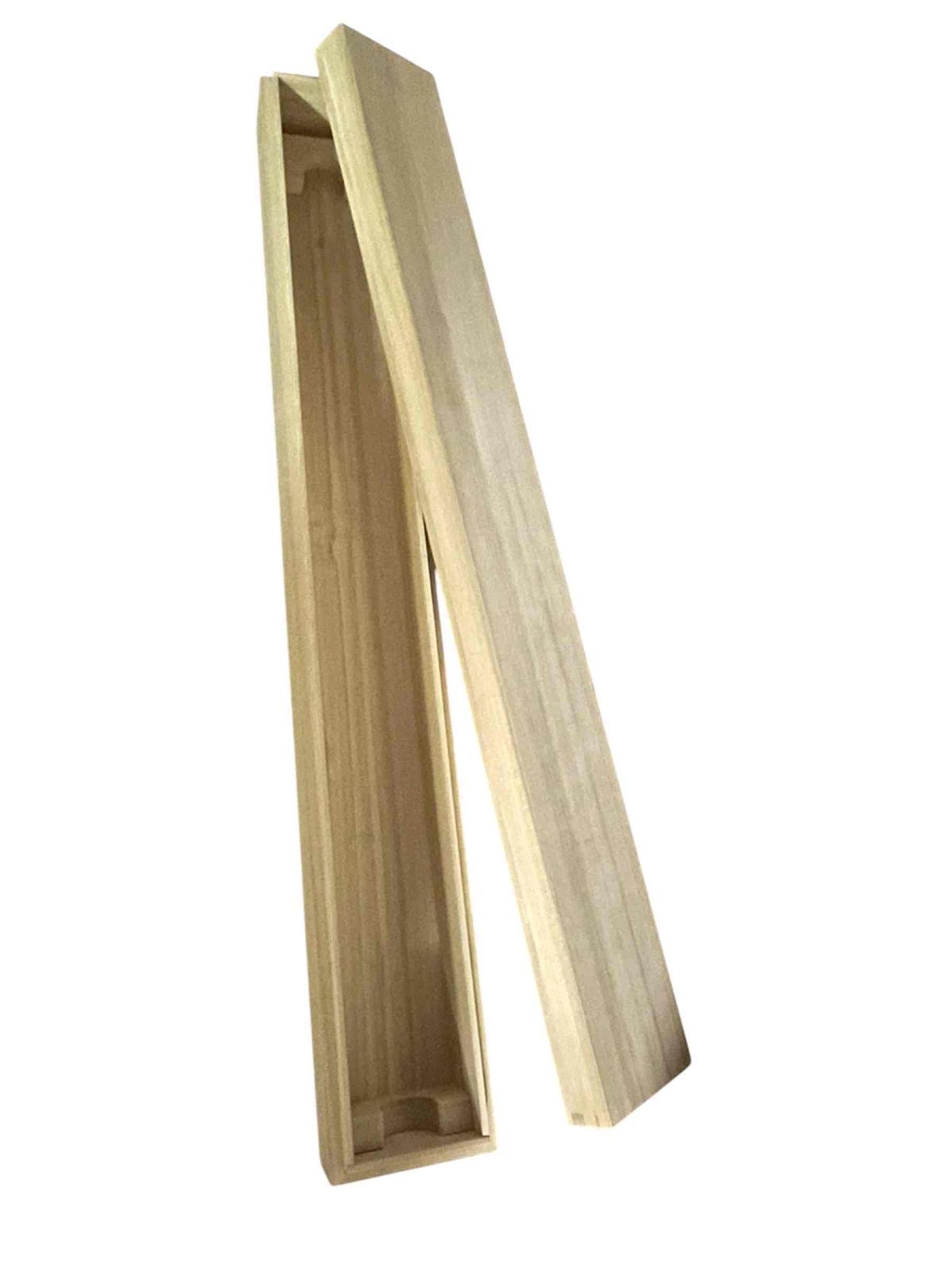 和風インテリア海外のお土産に約70年物高級桐箱入り掛け軸金属製軸先