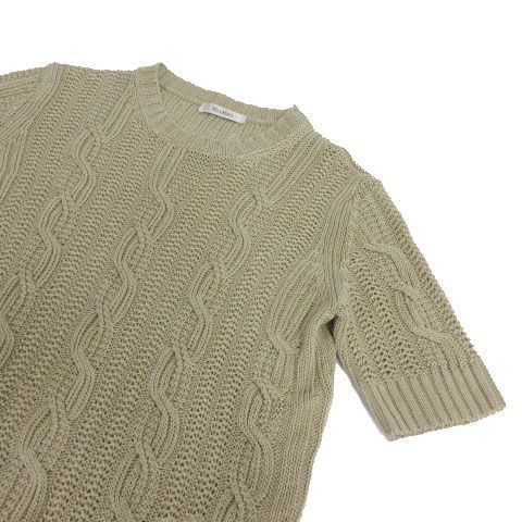 マックスマーラ MAX MARA 白タグ リネンケーブルニット 透け編み 半袖