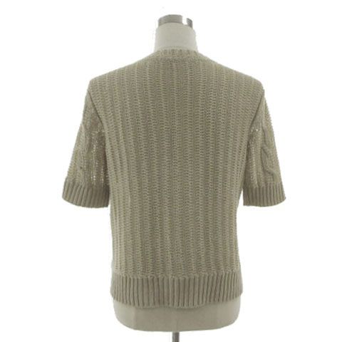 マックスマーラ MAX MARA 白タグ リネンケーブルニット 透け編み 半袖