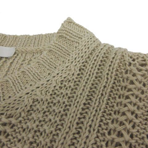 マックスマーラ MAX MARA 白タグ リネンケーブルニット 透け編み 半袖