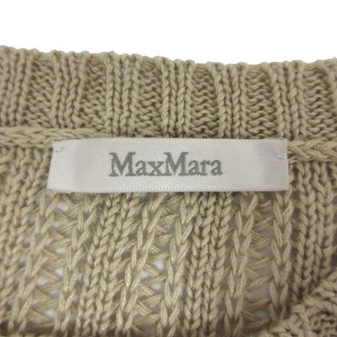 マックスマーラ MAX MARA 白タグ リネンケーブルニット 透け編み 半袖