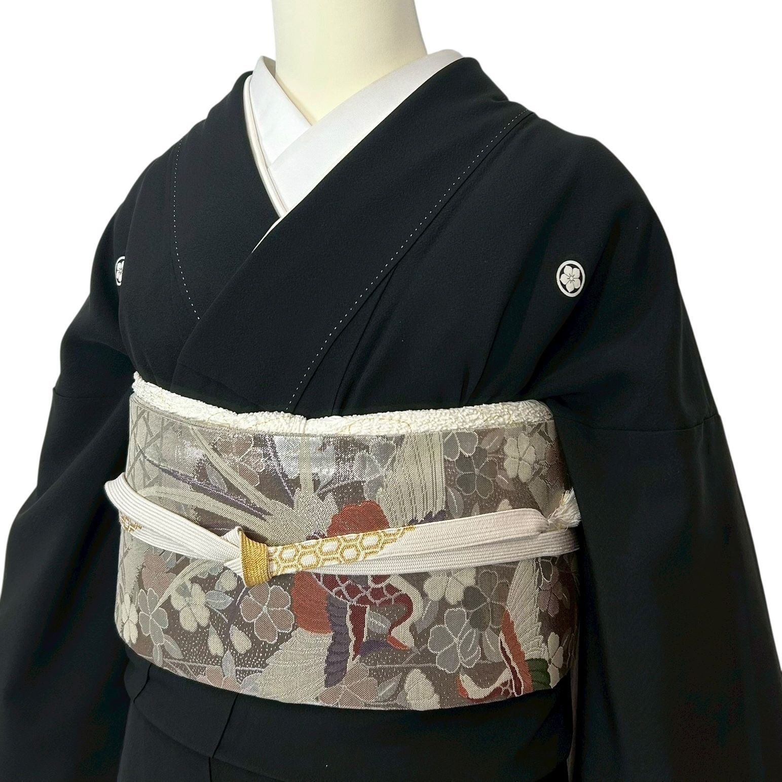 正絹黒留袖、袋帯7点セット 黒留袖7点フルセット 着物 正絹 - メルカリ