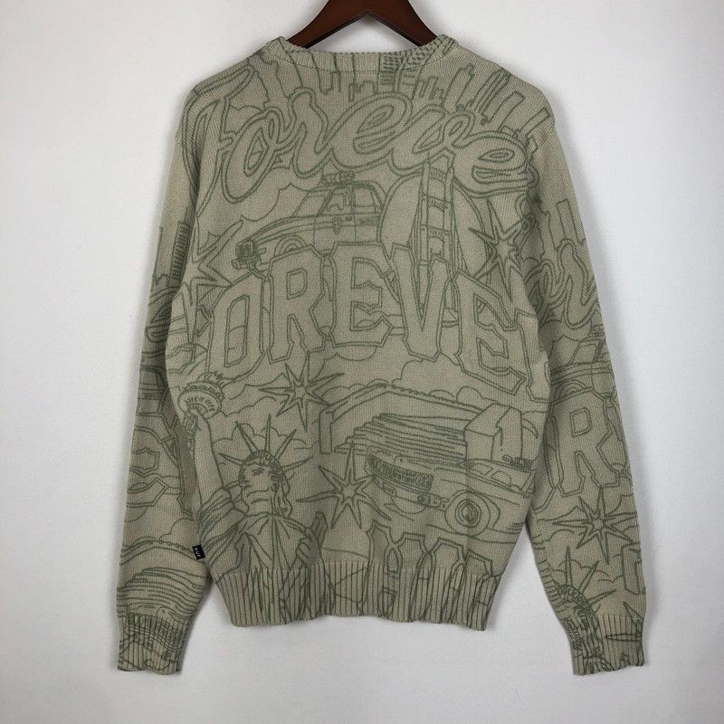 品 HUF ハフ FOREVER SWEATER フォーエバー クルーネック セーター トップス 142-260109-yy-04-tei