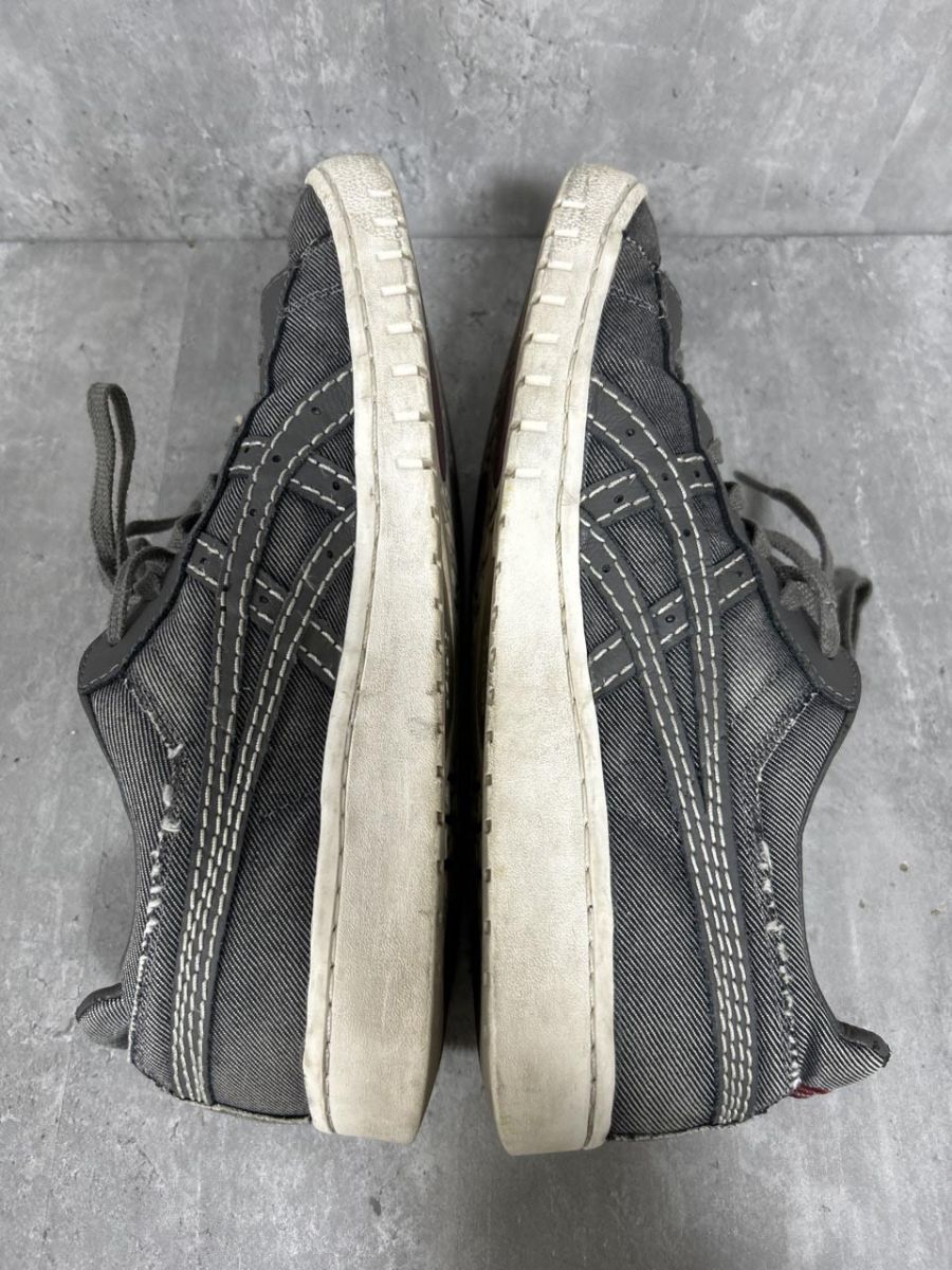  ASICS アシックス GEL-PTG for atmos OKAYAMA DENIM ローカット スニーカー size 28|グレー ◎メンズ スニーカー 靴