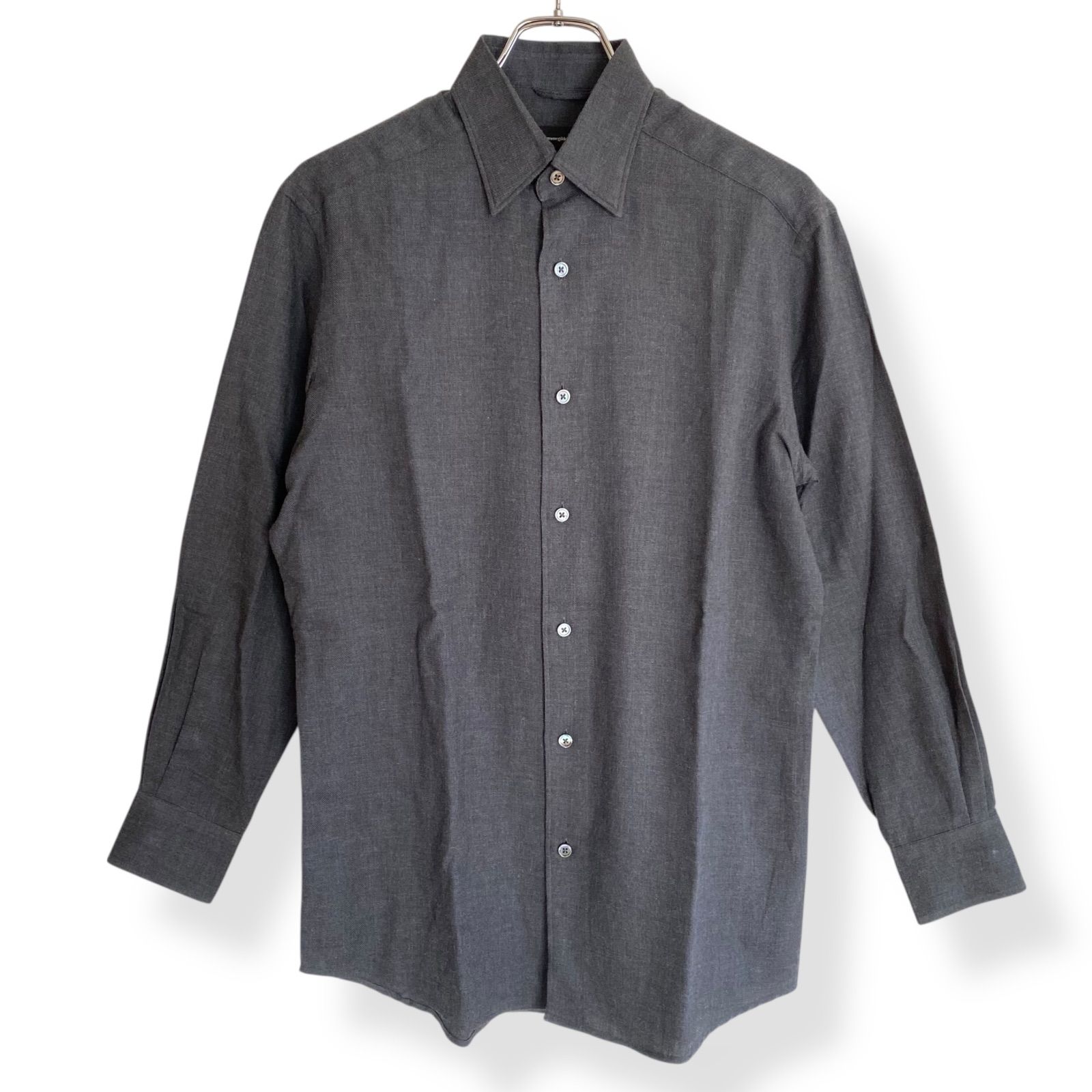 Ermenegildo Zegna エルメネジルドゼニア ダークグレー 長袖シャツ