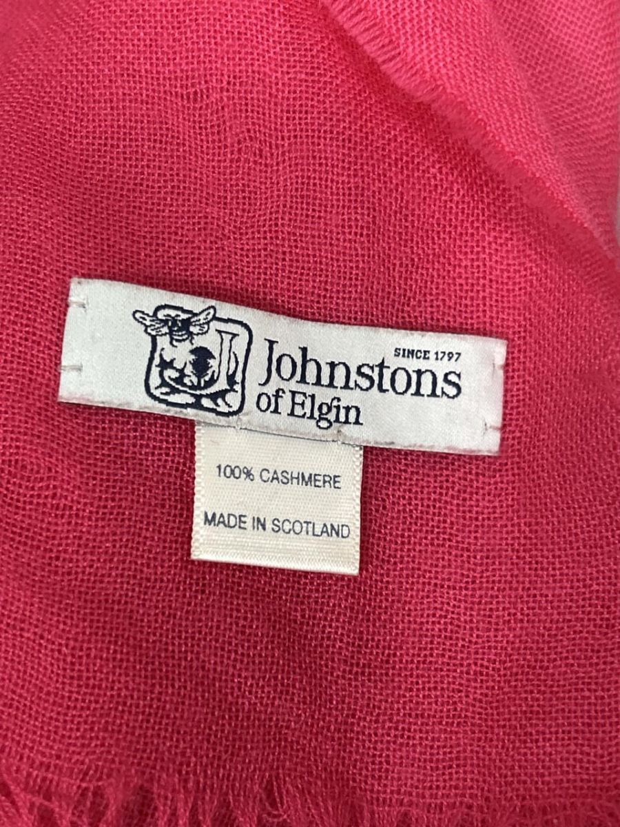 JOHNSTONS OF ELGIN ジョンストンズ カシミヤストール マフラー size-|ピンク ◎レディース