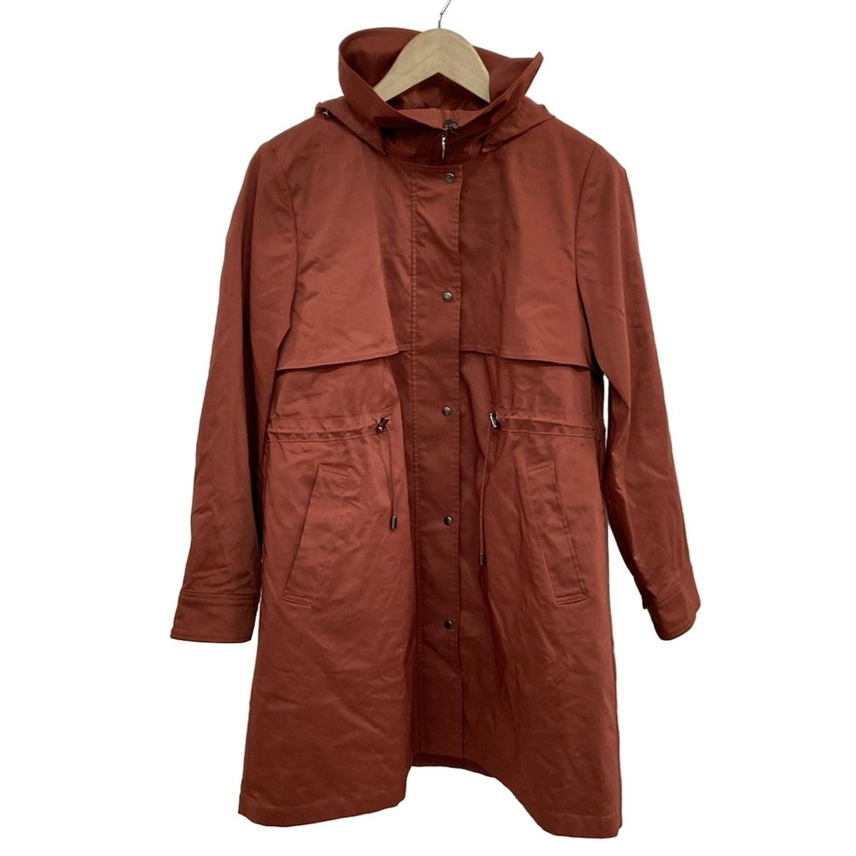 Leilian レリアン コート サイズ9 M レディース - レッドブラウン 長袖|フード 中綿ライナー着脱可|秋|冬