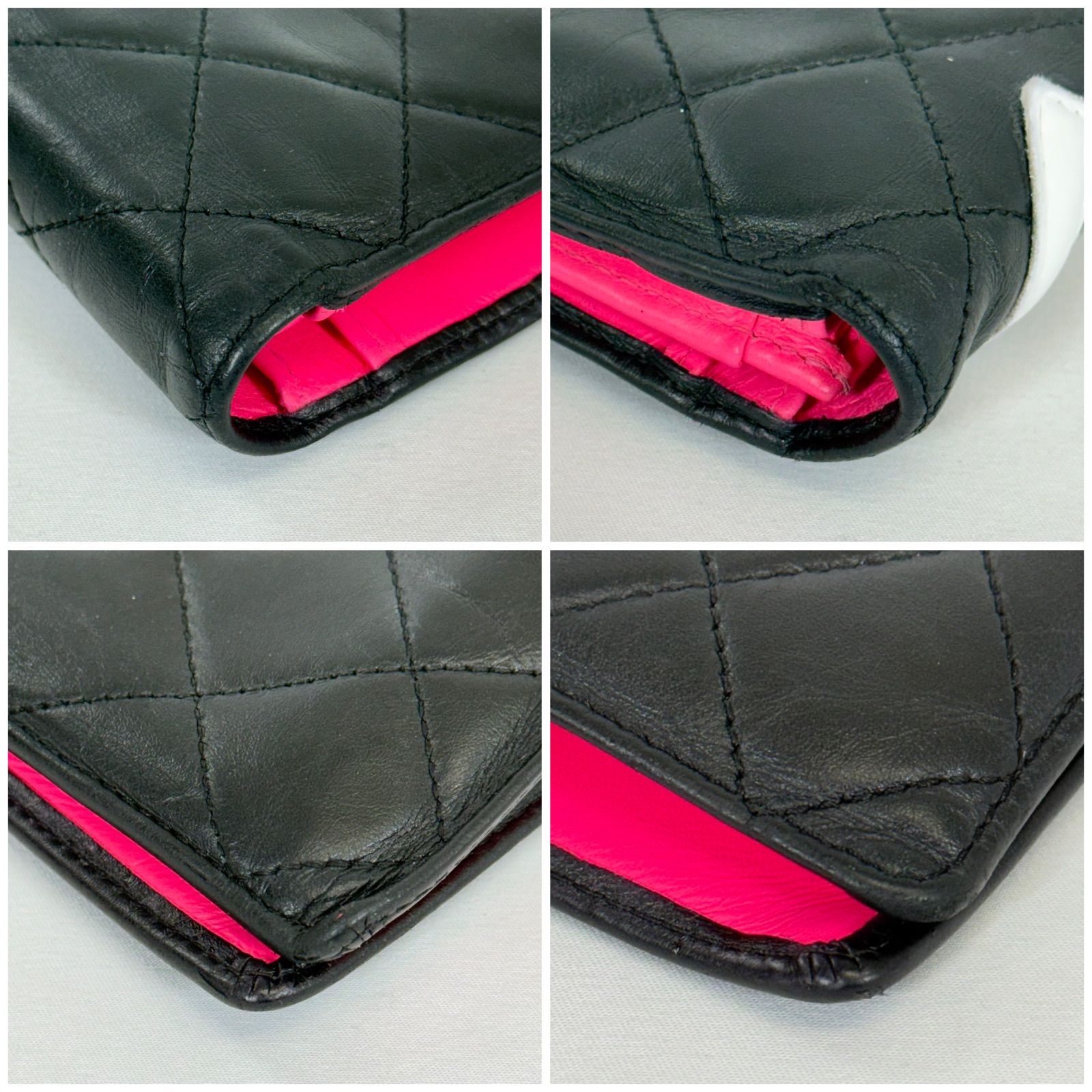 【美品】シャネル 財布 カルボンライン マトラッセ 　ラムスキン　ココマーク 人気・美品】CHANEL シャネル ラムスキン カンボンライン マトラッセ