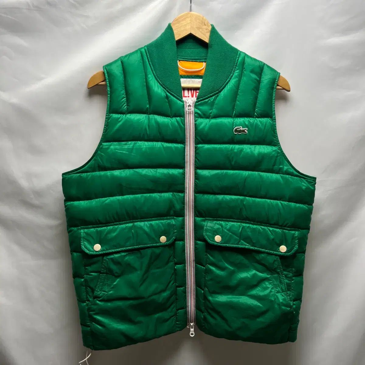 |105 LACOSTE ラコステ ライブ 랍스타 緑グリーン ダウン ベスト