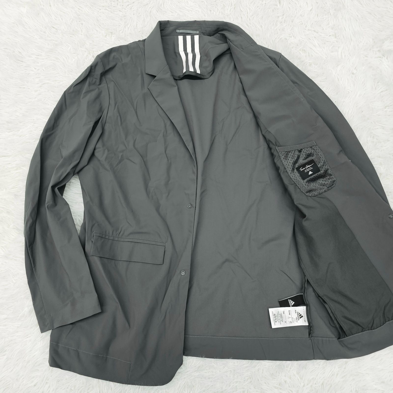 adidas アディダス テーラードジャケット ストレッチ サイズXO/185 2XL 