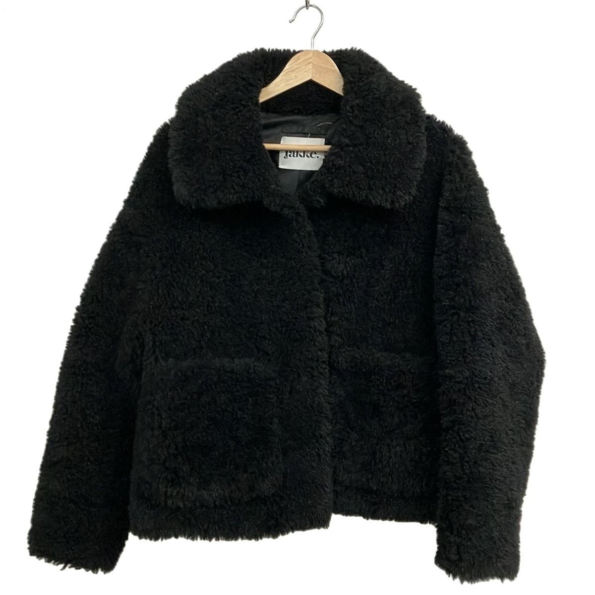 jakke ジャッキー コート サイズEUR 36 M レディース 黒 冬物|ボア|袖口裏合皮
