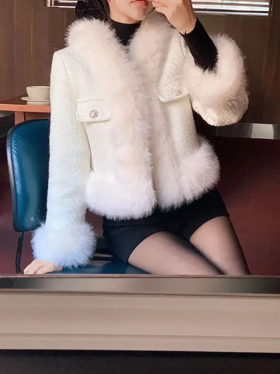 エイブリー ツイード ファージャケット