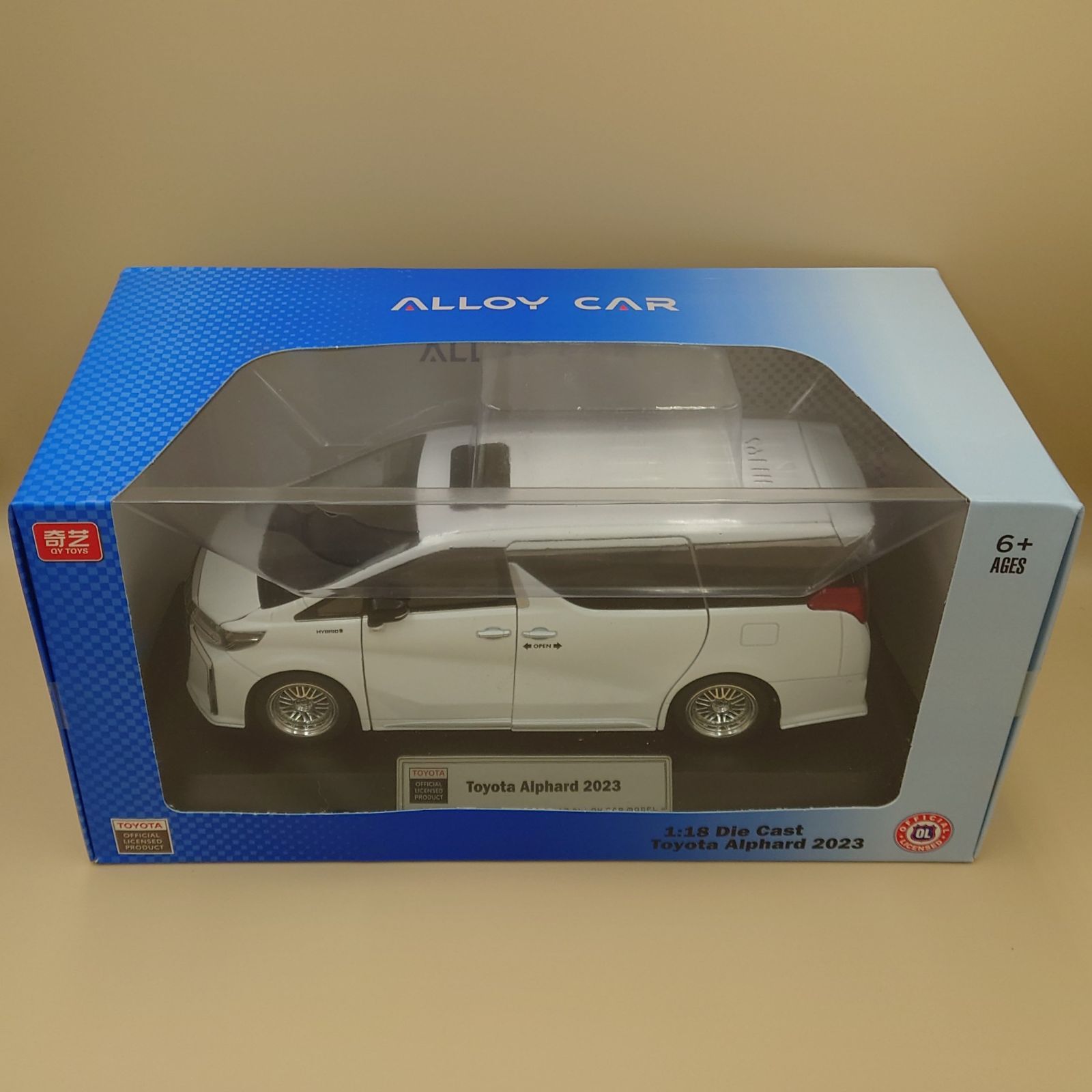 1/18 トヨタ アルファード ホワイト サウンド＆ライト ダイキャスト製