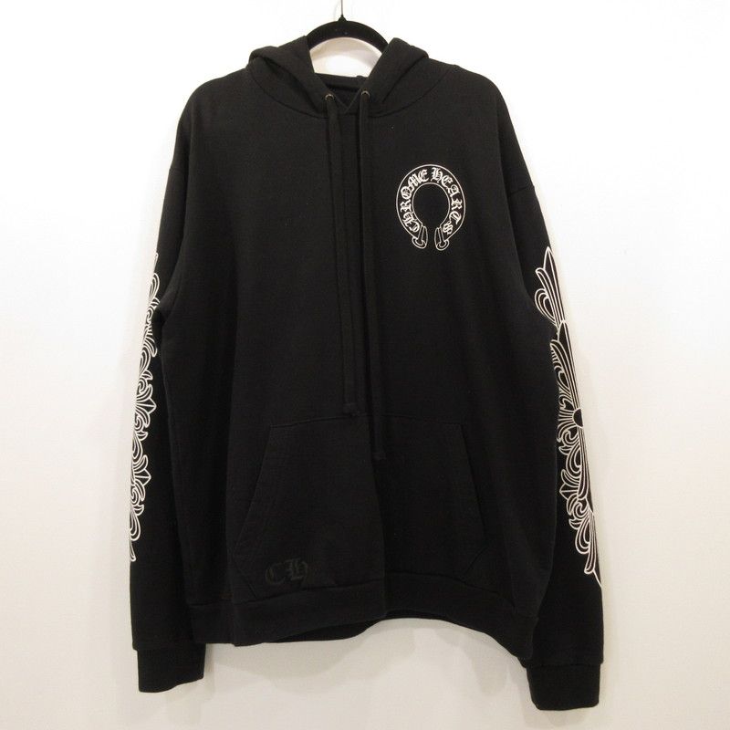 CHROME HEARTS | クロムハーツ パーカー HORSE SHOE FLORAL HOODIE ブラック サイズ L 108
