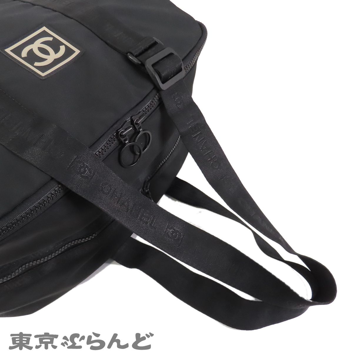 シャネル CHANEL スポーツライン ボストンバッグ ブラック 黒 ブラック