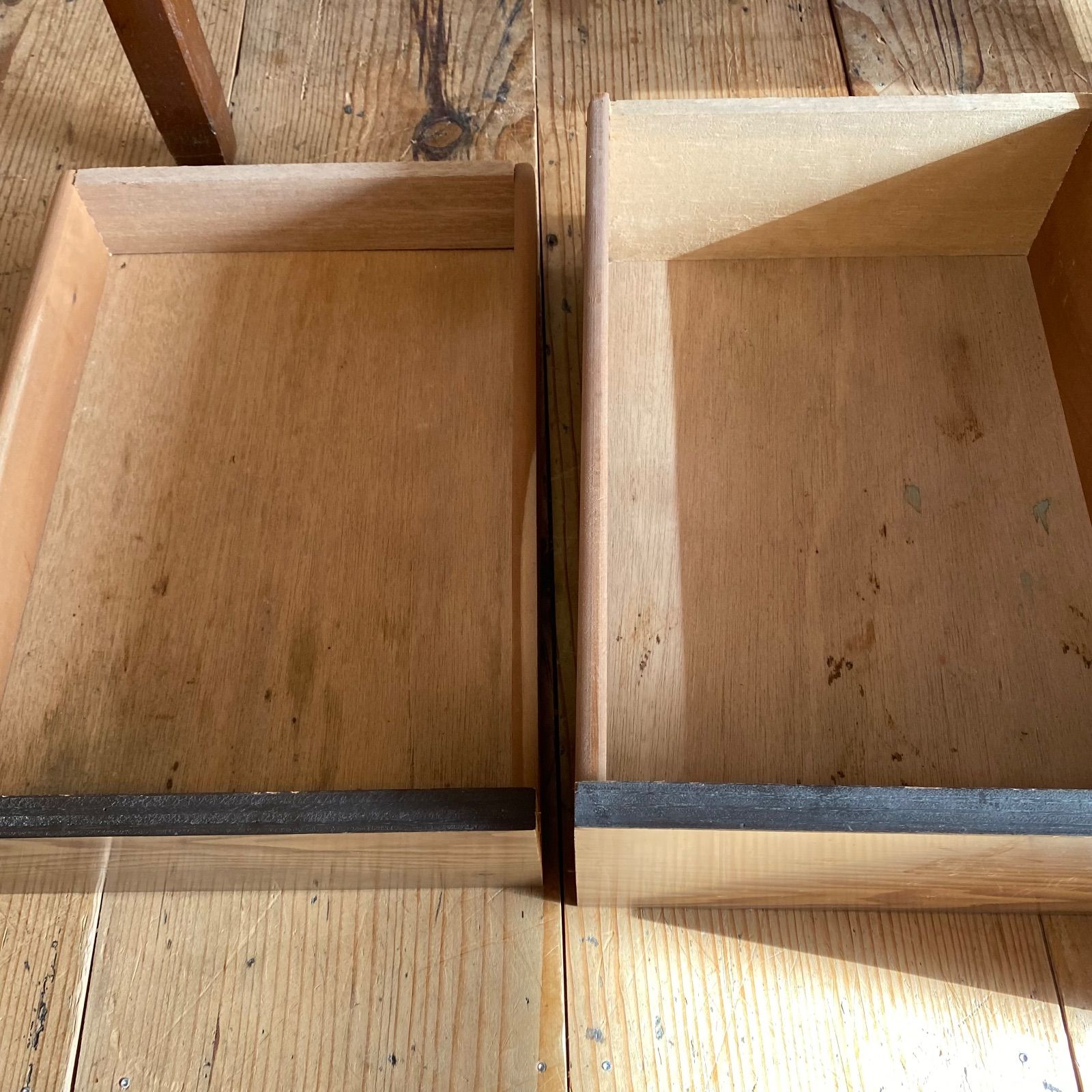 古家具 木製 片袖机 デスク 学習机 作業台 アンティーク レトロ y482