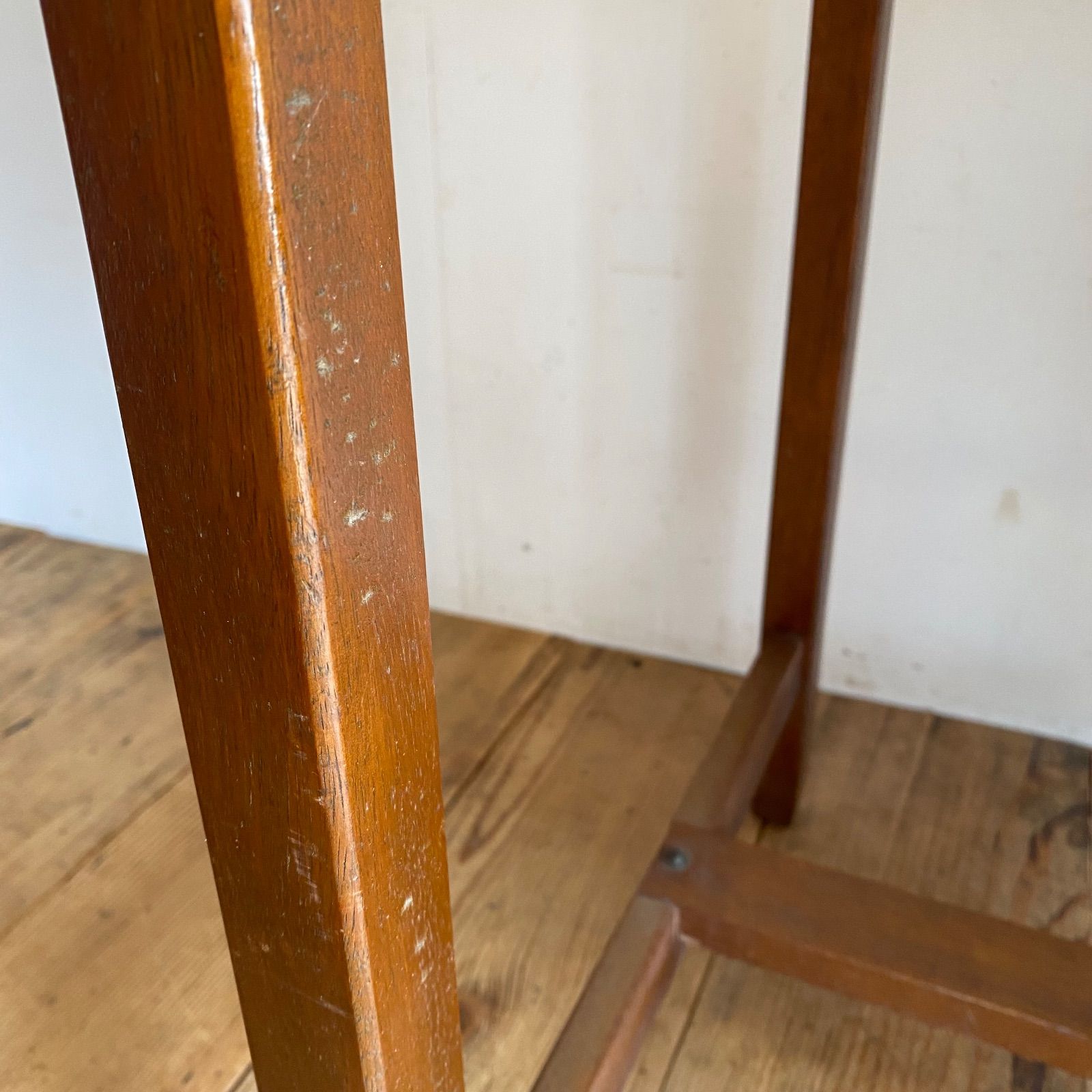 古家具 木製 片袖机 デスク 学習机 作業台 アンティーク レトロ y482