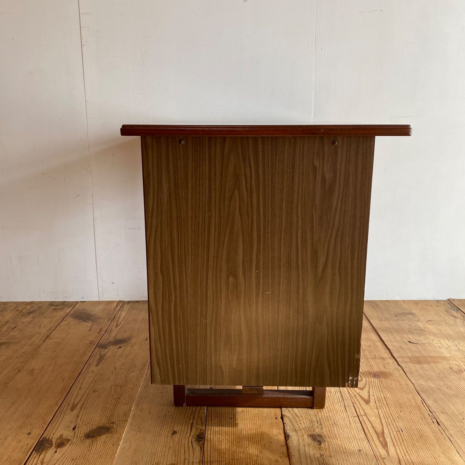 古家具 木製 片袖机 デスク 学習机 作業台 アンティーク レトロ y482