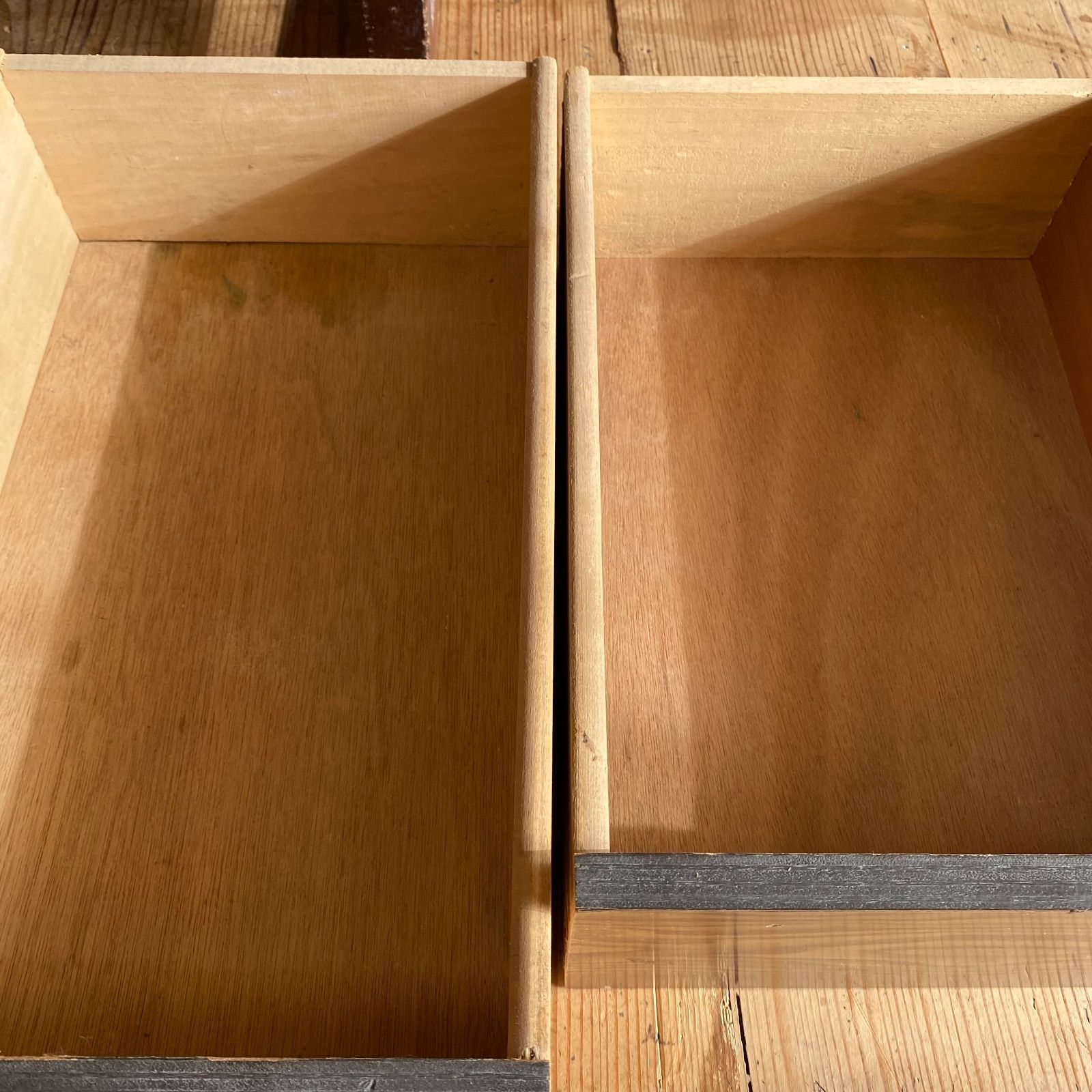 古家具 木製 片袖机 デスク 学習机 作業台 アンティーク レトロ y482