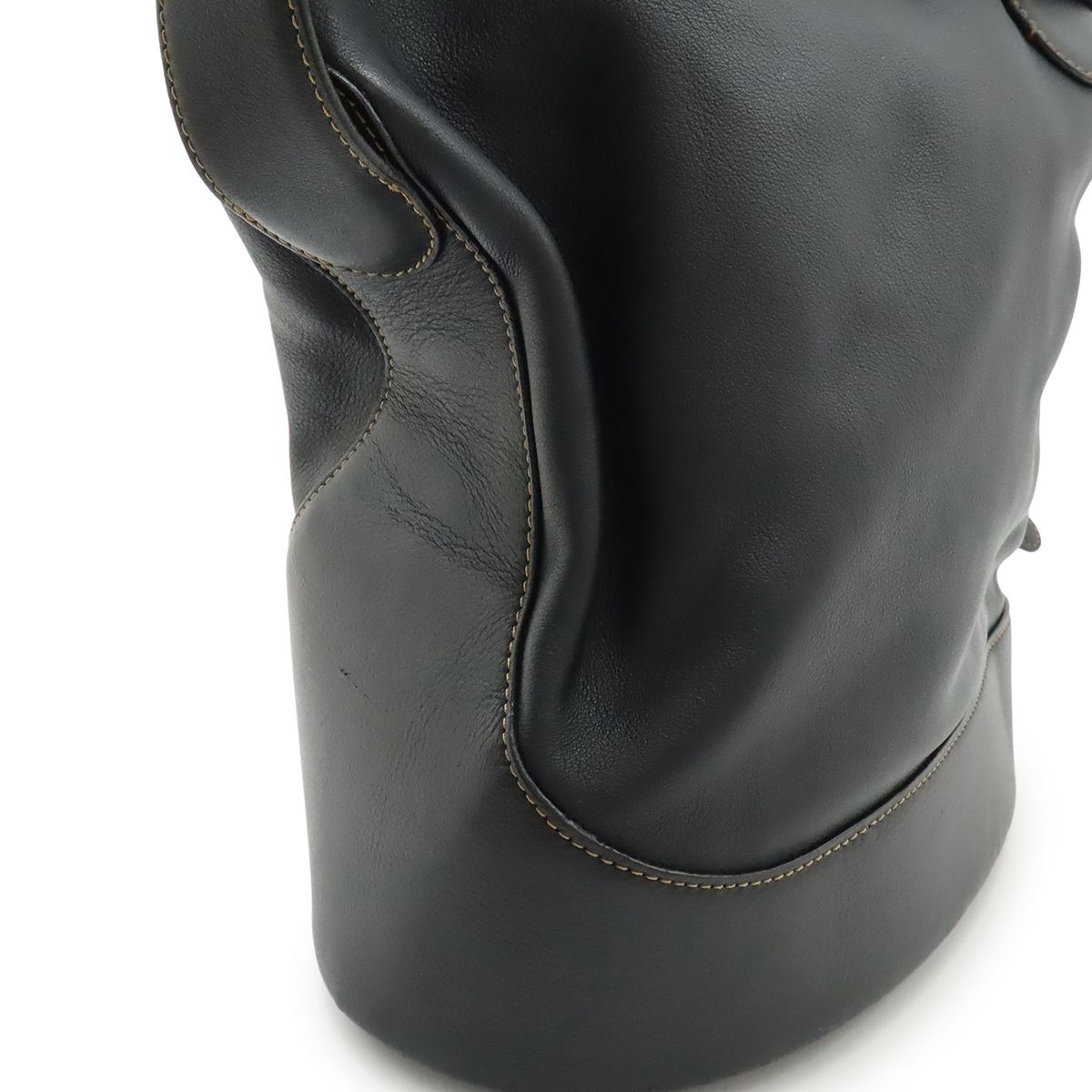 LOEWE ロエベ アントン ショルダーバッグ 斜め掛け レザー ブラック 黒