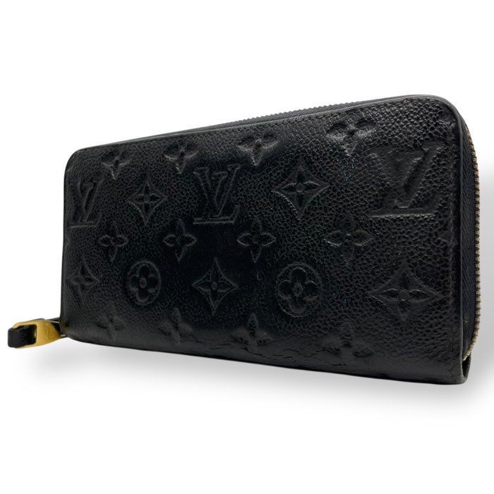 LOUIS VUITTON ルイヴィトン モノグラム アンプラント ジッピーウォレット 長財布 ブラック レザー ラウンドファスナー w 2