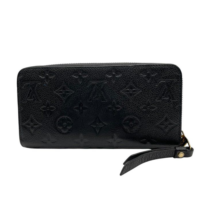 LOUIS VUITTON ルイヴィトン モノグラム アンプラント ジッピーウォレット 長財布 ブラック レザー ラウンドファスナー w 2