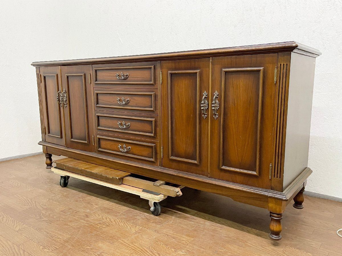 ○カリモク karimoku コロニアル ヴィンテージサイドボード 180cm