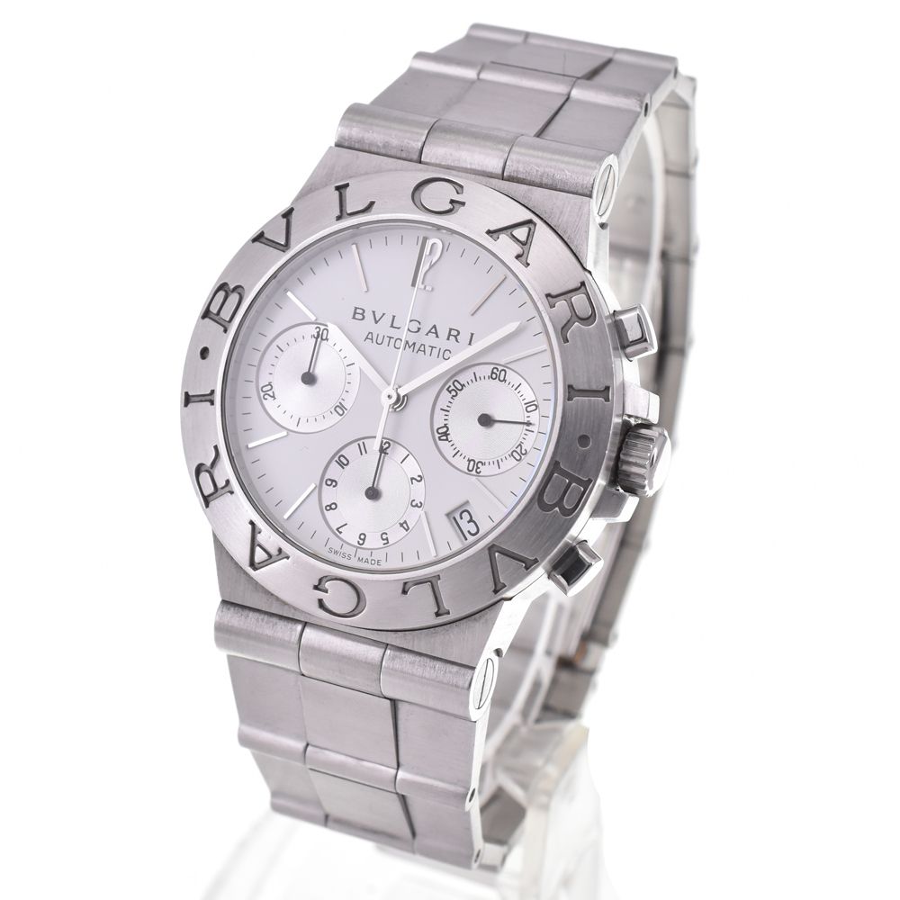 ブルガリ BVLGARI CH 35 S AUTO ディアゴノ スポーツ クロノグラフ デイト 自動巻き メンズ G 144764