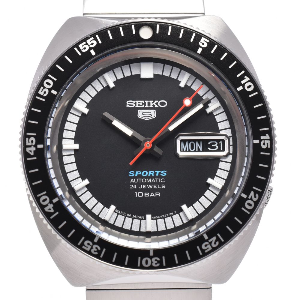 セイコー SEIKO 4 R 36-13 S 0 5スポーツ モデル 自動巻き メンズ 箱 保証書付き G 144930