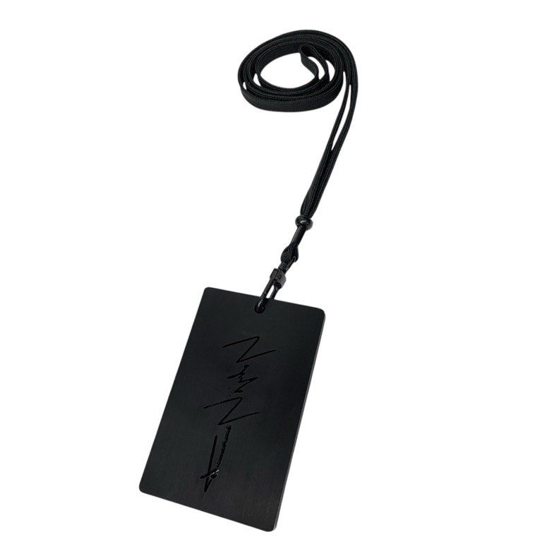  Yohji Yamamoto ロゴパスケースネックレス ホルダー カードケース 定期入れ アクセサリー ストラップ ヨウジヤマモト ネックレス アクセサリー