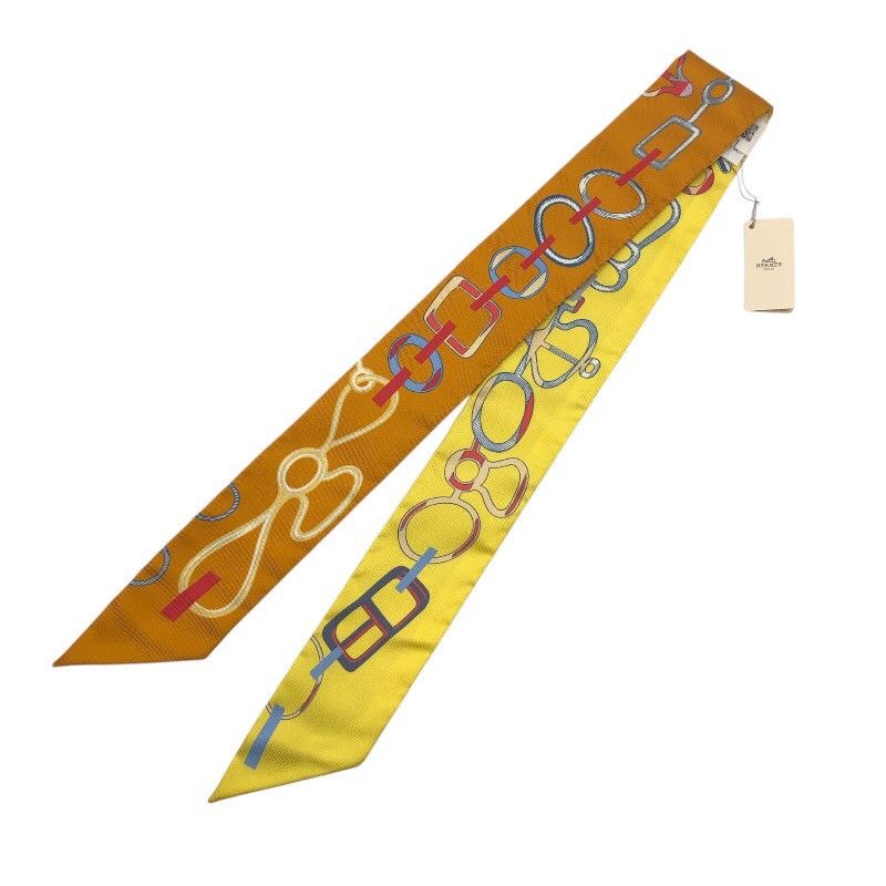 正規品 未使用 HERMES Do Re Boucles ツイリースカーフ エルメス HERMES ツイリー DO RE BOUCLES シルク レディース スカーフ