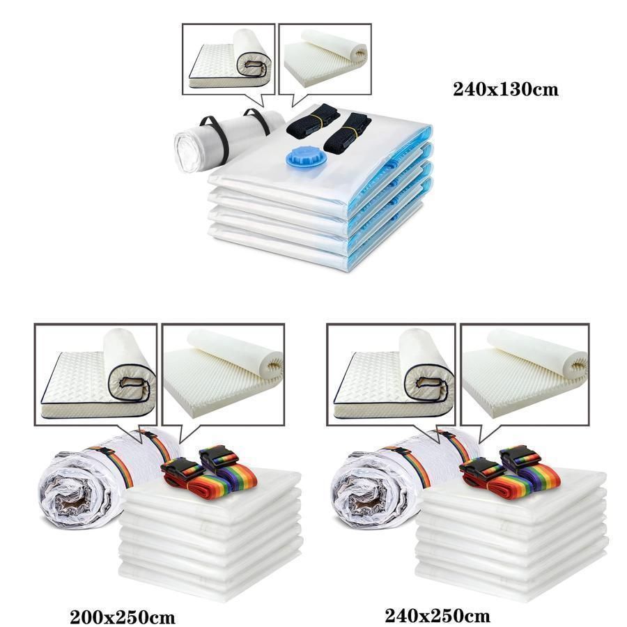 ふとん圧縮袋布団圧縮袋衣類圧縮バッグ真空パック 袋収納袋200x250cm