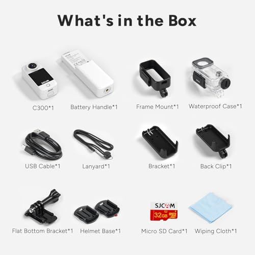 新品】SJCAM C300 4K vlogカメラ C300Pocket｜防水30M｜7時間持続
