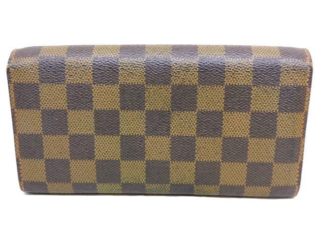 ヴィトン N 61734 CA 0099 中ファスナー 長財布 ポルトフォイユ サラ ダミエ LOUIS VUITTON カード 収納 レディース □7 L