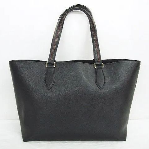 Paul Smith ブラック トートバッグ（持ち手部分 純正新品） ポールスミス PAUL SMITH トートバッグ 持ち手レザー ライン 黒