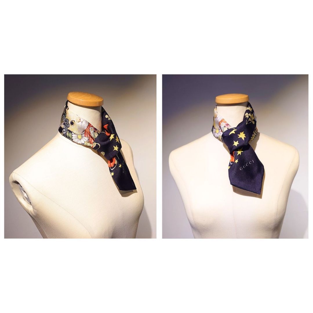 日本限定 GUCCI グッチ シルク ネックボウ ネクタイスカーフ